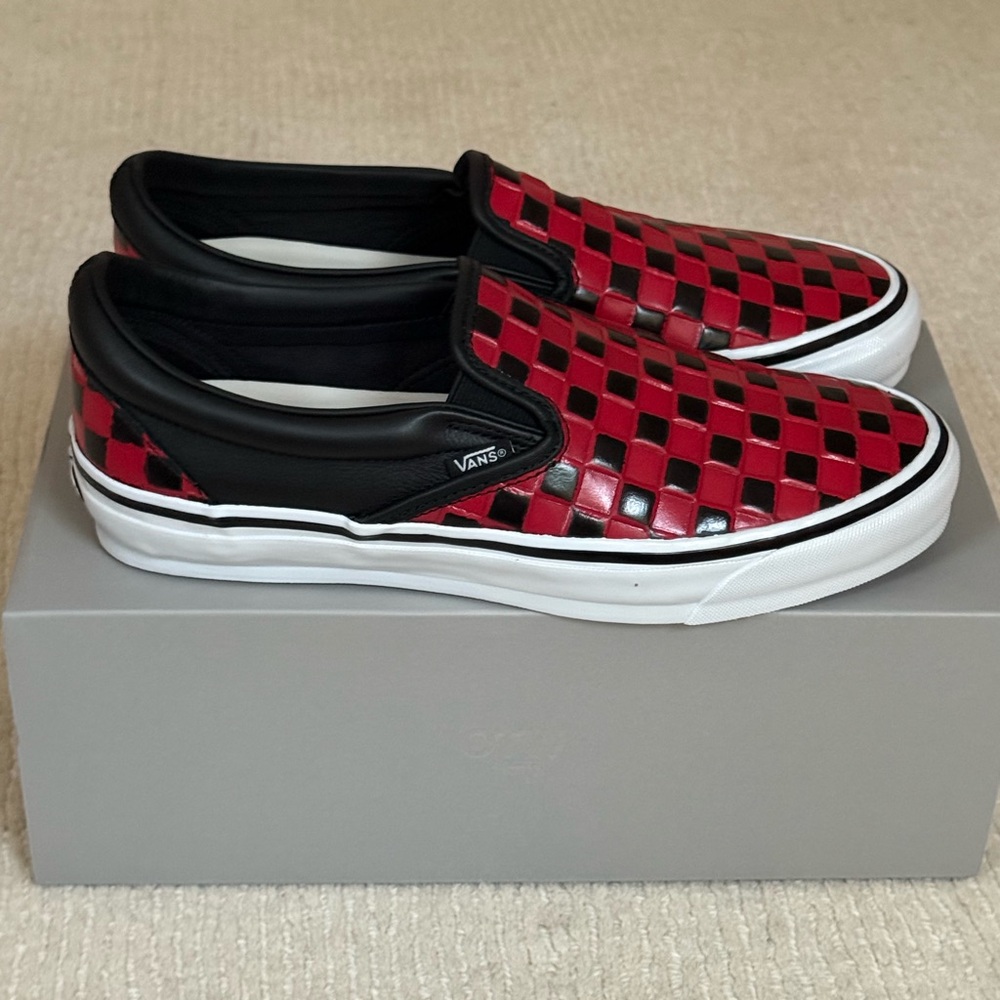 Vans OTW Red Black Checkered Classic Slip-On 98 Vi